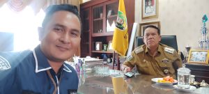 Wabup Lampung Timur, Berikan Mandat Pimred Halopaginews Temui Kadis Kominfo Lamtim