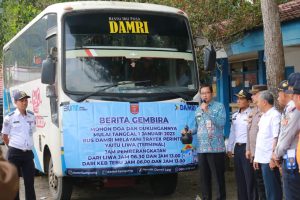 Dua unit Bus Damri resmi beroperasi trayek Liwa-Kebun Tebu