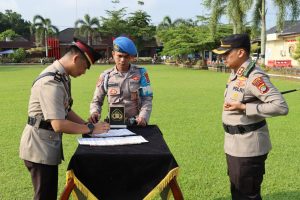 Kapolres Lampung Timur Pimpin Sertijab Kapolsek Bandar Sribhawono Dan Kapolsek Labuhan Ratu