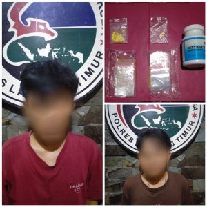 Edarkan Obat Terlarang, 2 orang pemuda Ditangkap Sat Res Narkoba Polres LamTim