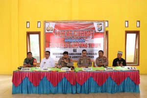 Polres Lampung Timur Serap Aspirasi Masyarakat Lewat Jum’at Curhat