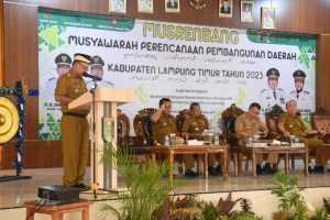 Bupati Dawam Rahardjo, Buka Musrenbang Menyusun RKPD Pemkab Lampung Timur