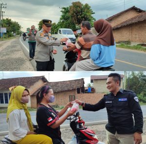 Forum Media Way Bungur Bersama Polsek Way Bungur Berbagi Takjil di Jalan Raya Lintas Timur