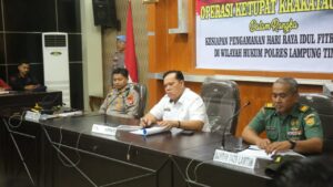 Wakil Bupati Lampung Timur, Memimpin Rapat Koordinasi Lintas Sektoral Ops Ketupat Krakatau 2023