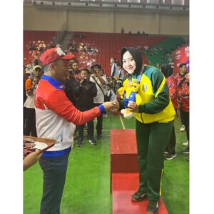 Gia, Guru SD Asal Lambar Didapok Menjadi Skuat Tim Bola Volly Putri Provinsi Lampung Dalam Pornas XVI 2023,