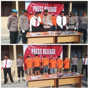 Polres Pesisir Barat Press Release Kasus Pengeroyokan Sampai Korban Meninggal Dunia