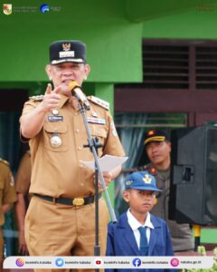 Pj, Bupati Drs. M.Firsada, M.Si,Pimpin Apel Pagi di SMPN 9 Pulung Kencana