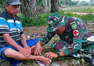 Wasidi Takjub Melihat Perhatian Dan Kepedulian Satgas TMMD 119 Kodim 0411/KM Kepada Dirinya