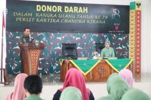 Peringati HUT Persit KCK Ke-78, Kodim 0429/Lamtim Gelar Donor Darah