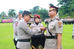 Kapolres Lampung Timur Pimpin Sertijab Pejabat Utama Polres Lampung Timur