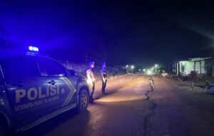 Samapta Polres Tulang Bawang Gelar Blue Light Patrol di Tiga Lokasi Berbeda