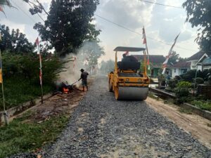 Pembuatan Lapen Di Kampung Warga Makmur Jaya Diduga Tak Sesuai Spektek, Ini Alasannya.