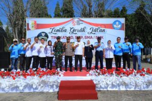 Lomba Gerak Jalan HUT RI di Tulang Bawang Penuh Makna