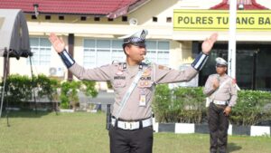 Penting dan Harus Dikuasai, Polres Tulang Bawang Gelar Latkatpuan 12 Gerakan Pengaturan Lalu Lintas