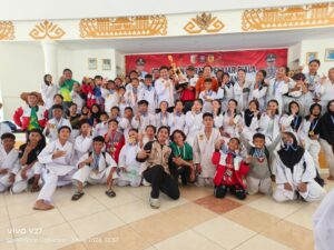 Kejuaraan Karate Pelajar Bupati CUP, KKI Tulangbawang Raih Juara Umum.