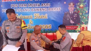 Polres Tulang Bawang Barat Cek Kesehatan Personel di Pos Pelayanan dan Pos Pengamanan Natal 2024 dan Tahun Baru 2025