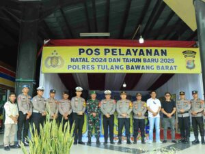 Kapolres Tulang Bawang Barat Monitoring Pos Pam dan Pos Yan Ops Lilin Krakatau 2024