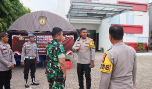 Kapolres Tulang Bawang Monitoring Rapat Pleno Rekapitulasi Tingkat Kabupaten